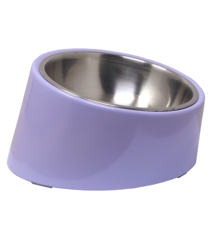 Slanted Food Bowl For Dogs And Cats (Purple)