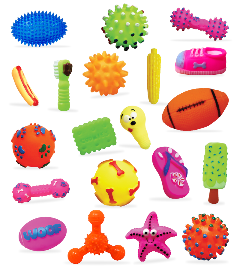 Assorted Squeaky Toys (20 in 1) And Individual Toy For Cats, Dogs And Puppies