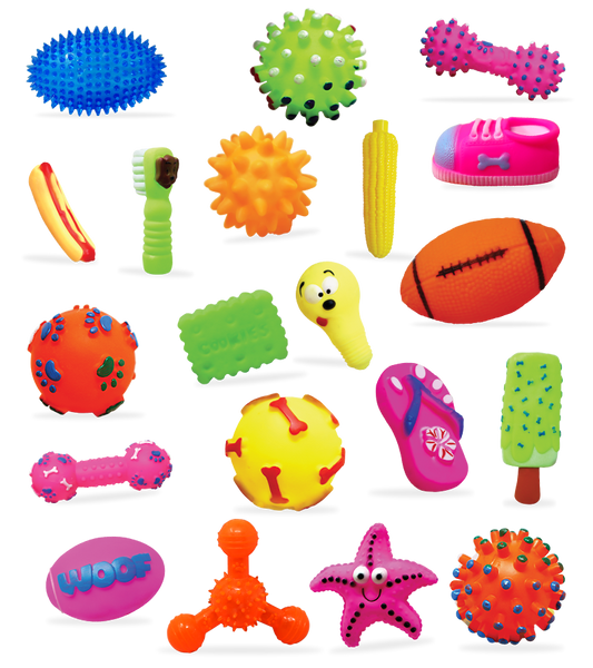 Assorted Squeaky Toys (20 in 1) And Individual Toy For Cats, Dogs And Puppies
