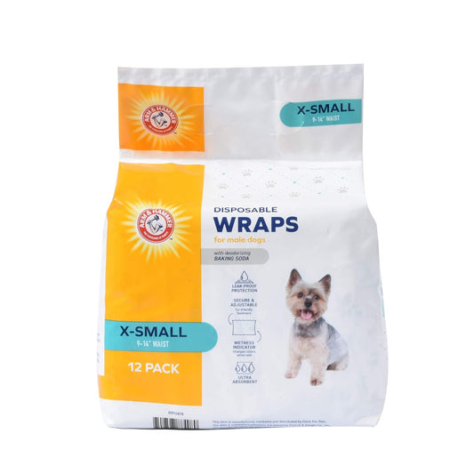 Arm & Hammer Adjustable Male Dog Diapers for Pets, Size X-Small