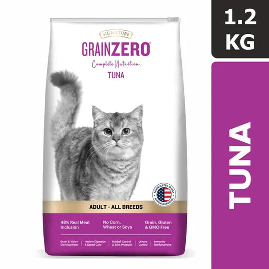 Signature Grain Zero Tuna Adult All Breed Adult Cat Dry Food 1.2kg