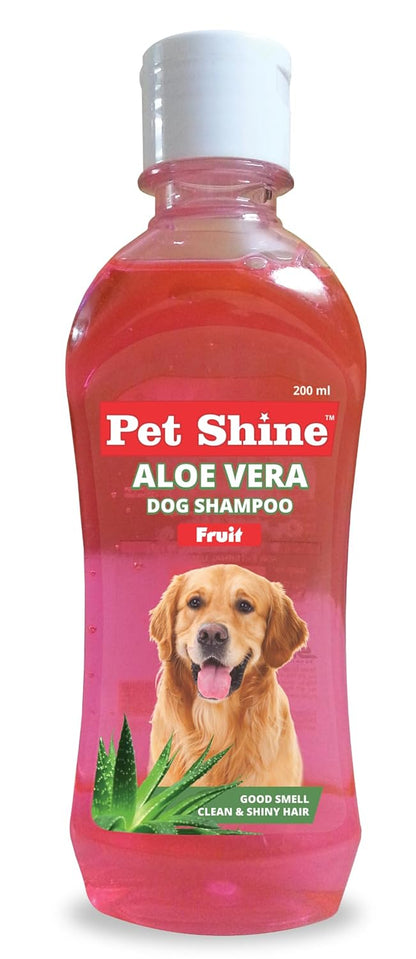 Pet Shine Aloe Vera Dog Shampoo Balanced with Coconut Oil Conditioner for Dogs 200ml Fruit Flavor