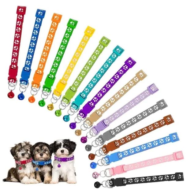 Poly Printed Collars with Bell for Dog, Puppy and Cat Collar, Small