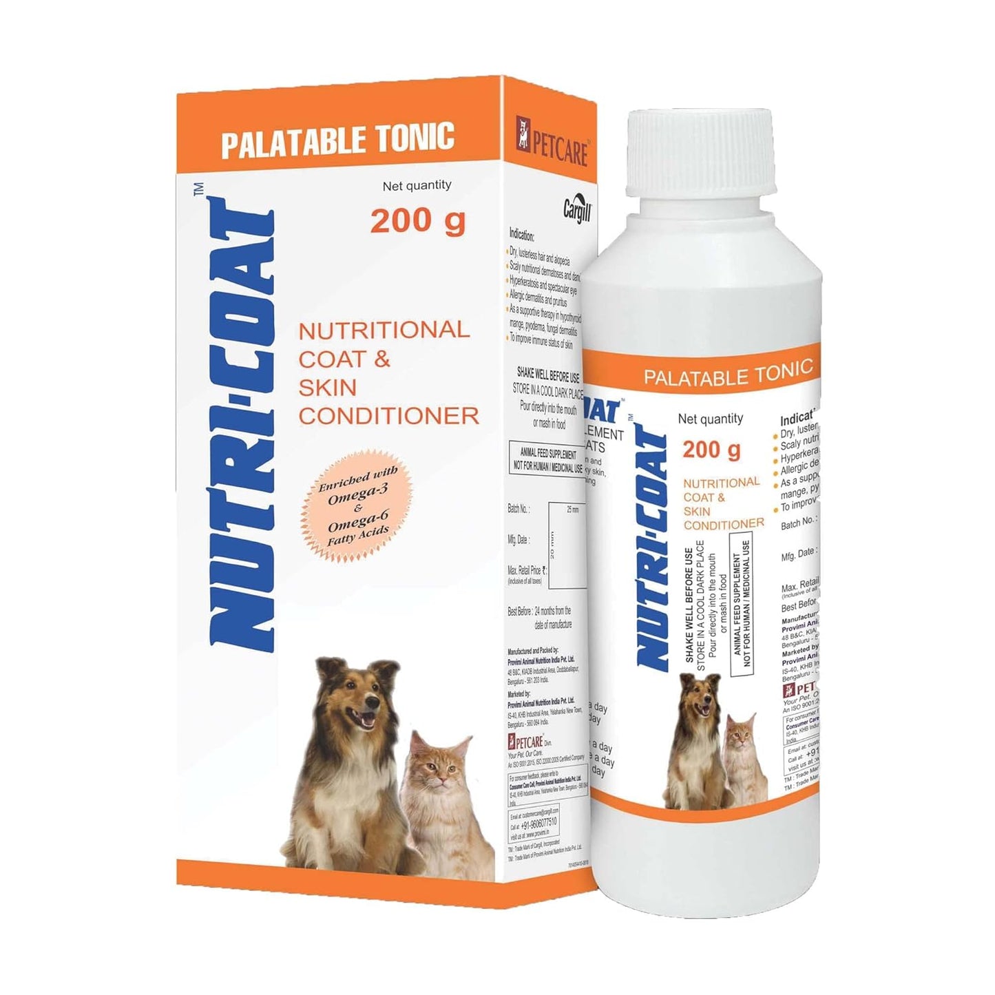 Nutricoat Nutritional Coat And Skin Conditioner For Dogs And Cats - 200 Gm