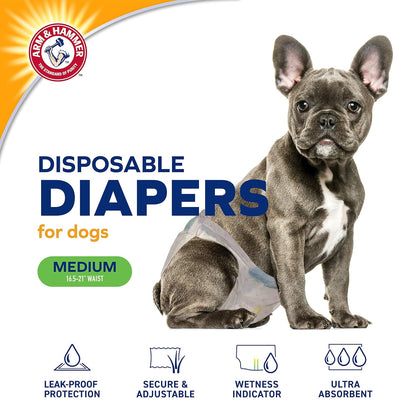Arm & Hammer Diapers for Female Dogs, Size Medium