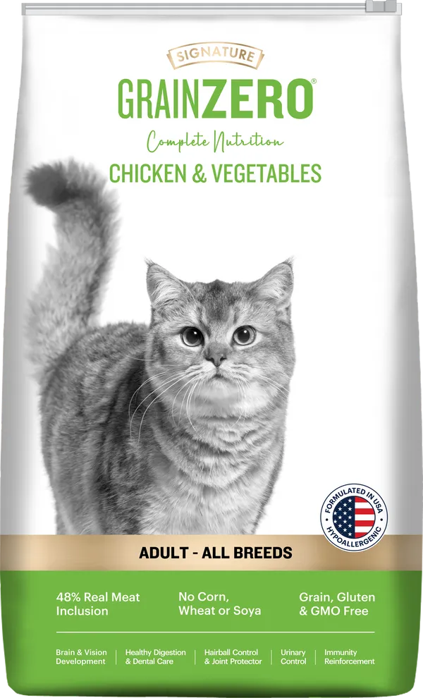 Signature Grain Zero Chicken & Vegetable Adult All Breed Adult Cat Dry Food 1.2kg