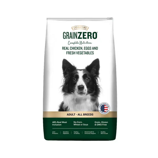 Signature Grain Zero Real Chicken, Egg and Vegetables Adult Dog Dry Food