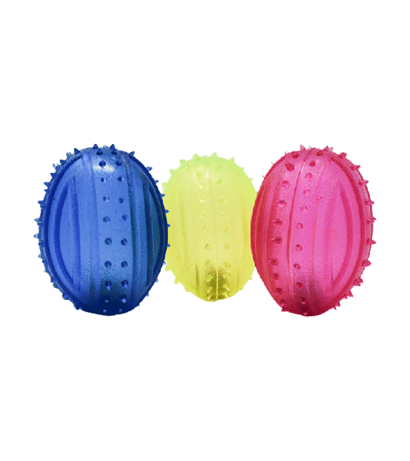 Smartypet Rugby Rubber Chew Toy With Bell For Dogs
