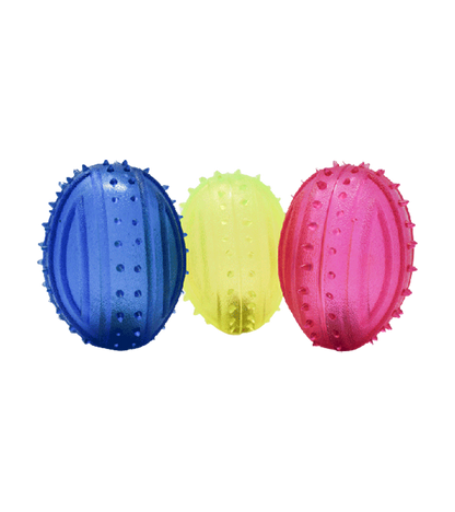 Smartypet Rugby Rubber Chew Toy With Bell For Dogs