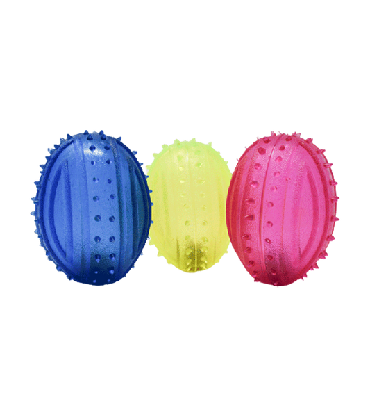 Smartypet Rugby Rubber Chew Toy With Bell For Dogs