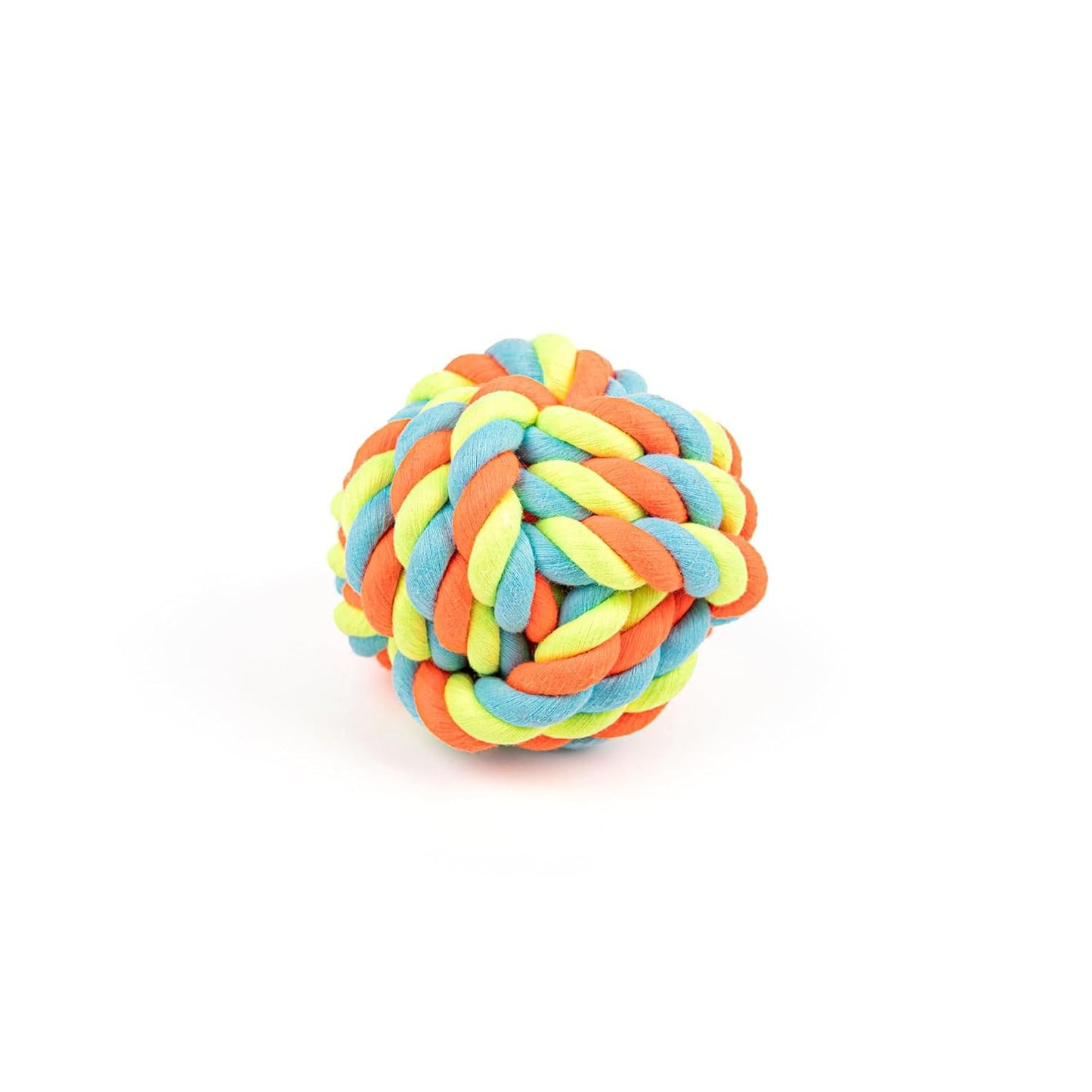 Multicolored Braided Cotton Rope Chew Ball Dog Toy
