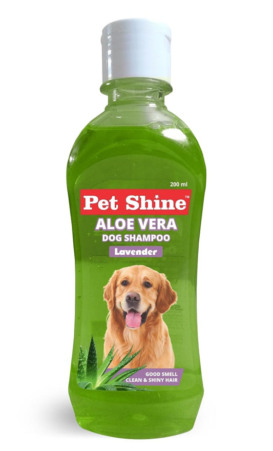 Pet Shine Aloe Vera Dog Shampoo Balanced with Coconut Oil Conditioner for Dogs 200ml Lavender