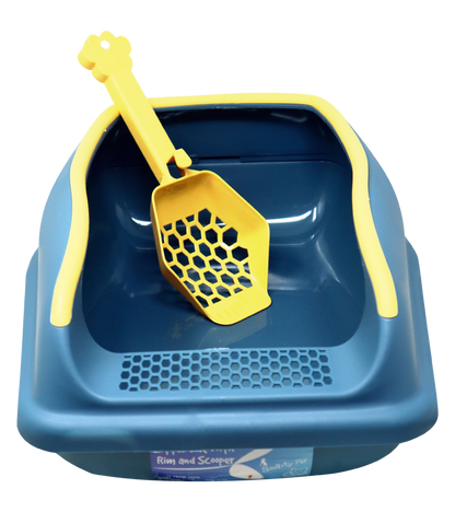 Cat Litter Tray Dual Colour with Scooper (Large)
