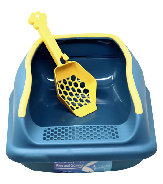Cat Litter Tray Dual Colour with Scooper (Large)