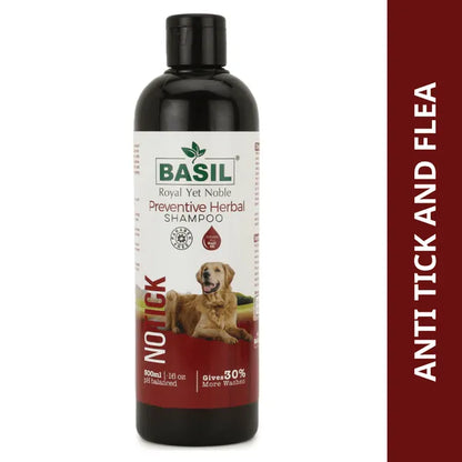 Basil Herbal No Ticks Dog Shampoo 250ml