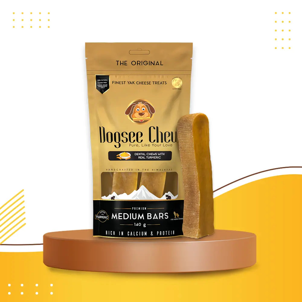 Dogsee Chew 100% Natural Yak Milk Bars Medium Breed Dog Treats