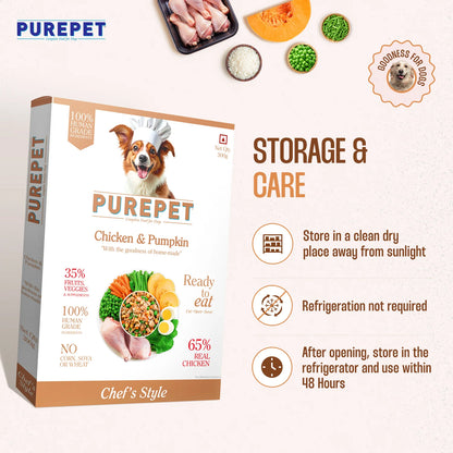 Purepet Chicken and Pumpkin Biryani Fresh Food for Dogs