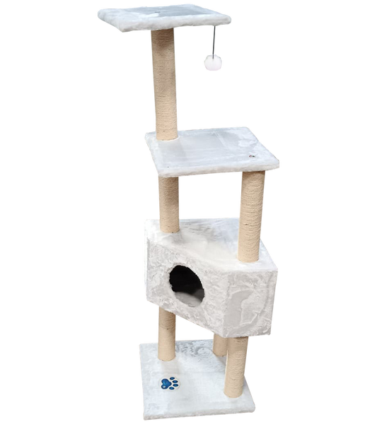 Cat Tree Condo with Sisal Scratching Posts and Jump Platform