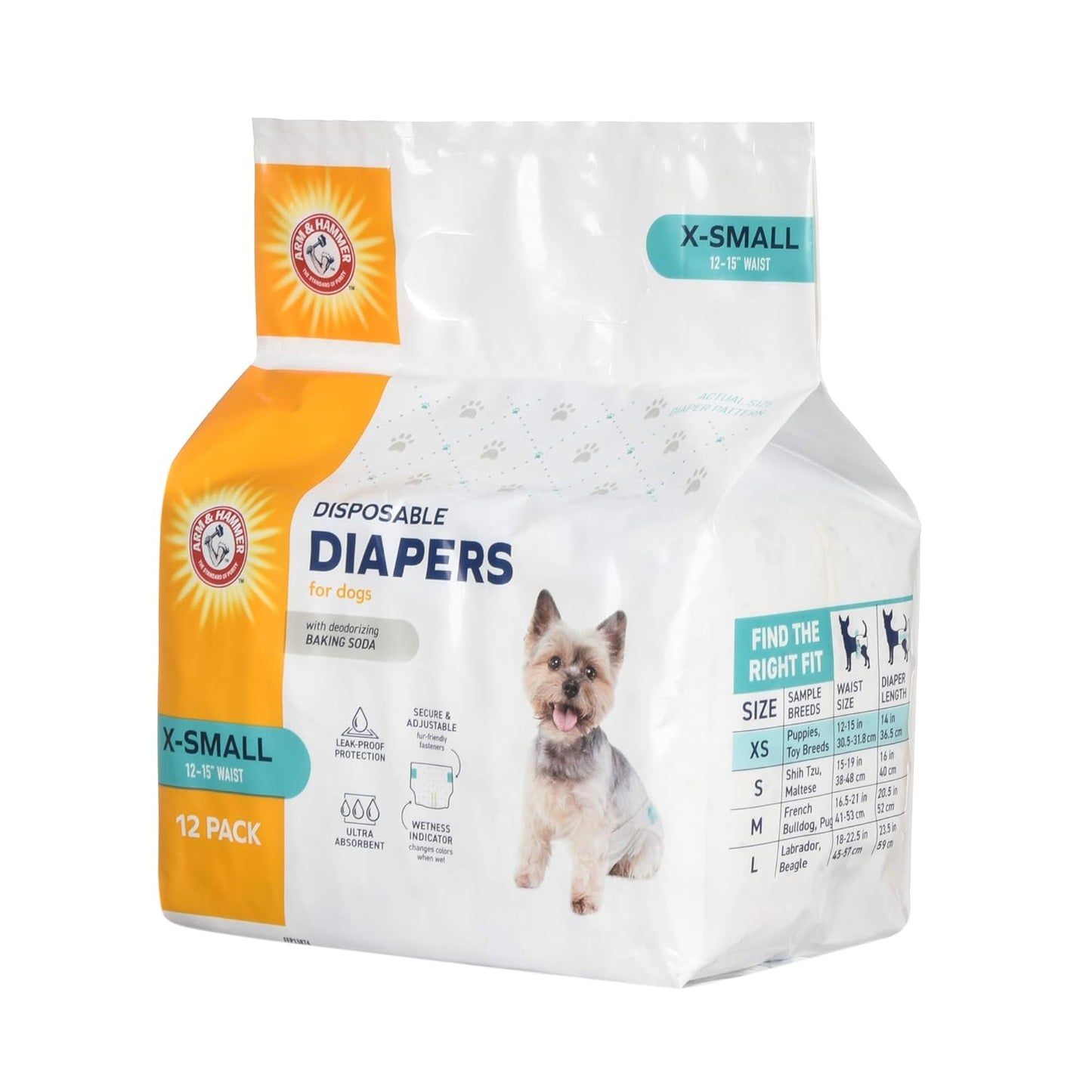 Arm & Hammer Diapers for Female Dogs, Size X-Small