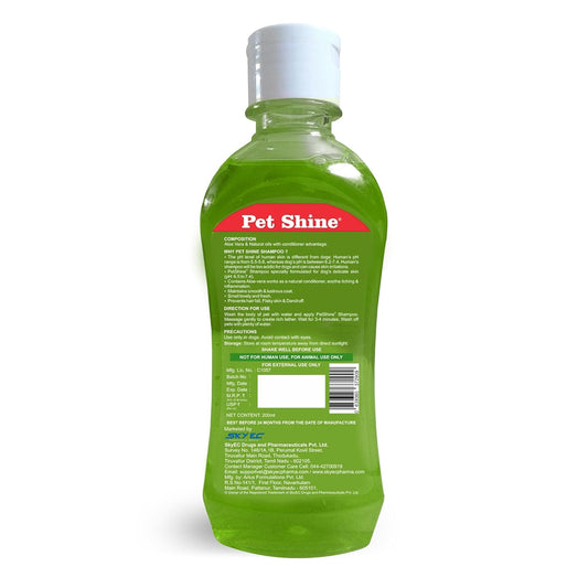 Pet Shine Aloe Vera Dog Shampoo Balanced with Coconut Oil Conditioner for Dogs 200ml Lavender