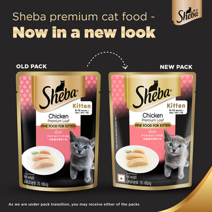 Sheba Chicken Loaf Rich Premium Kitten (2 to 12 Months) Fine Cat Wet Food