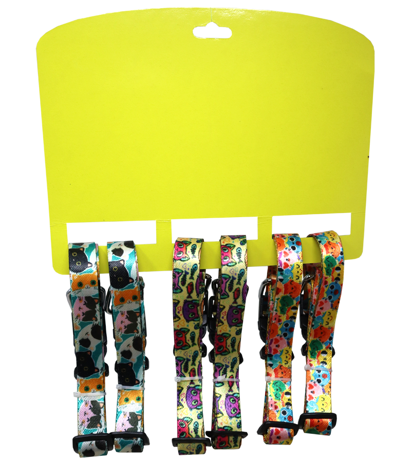 Kennel Printed Adjustable Dog And Cat Collar (3/4")