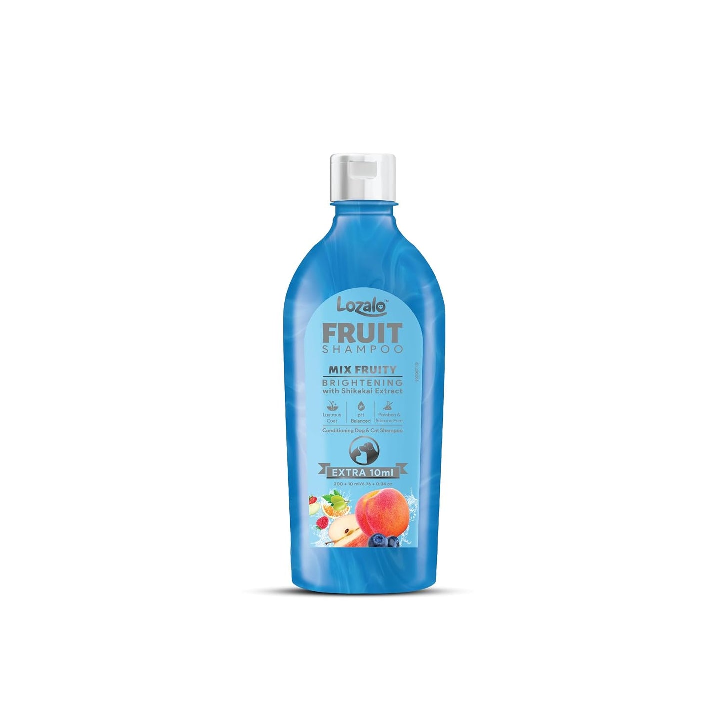 Lozalo Fruit Pet Shampoo, Mix Fruit.pH Balanced, Paraben Free Conditioning Shampoo for Dogs & Cats of All Breeds,Natural Brightening Pet Shampoo Made with Shikakai Extract & Mix Fruit