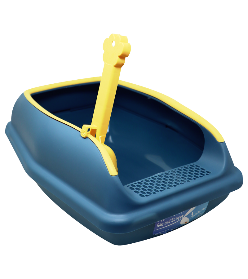 Cat Litter Tray Dual Colour with Scooper (Large)