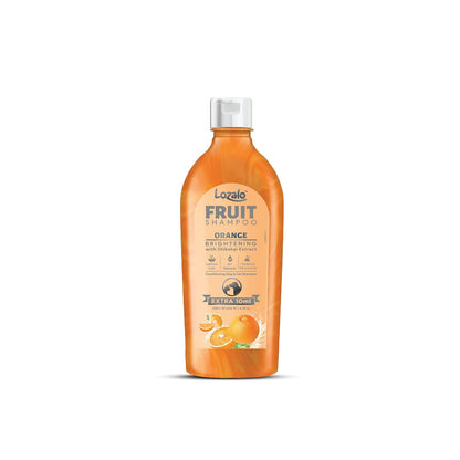 Lozalo Brightening Fruit Pet Shampoo 200 ml, Orange, Controls Bad Odour & Keep Pets Calm, pH Balanced, Paraben Free Conditioning Shampoo for Dogs & Cats of All Breeds, with Shikakai Extract