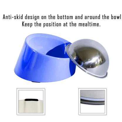 Slanted Food Bowl For Dogs And Cats (Purple)