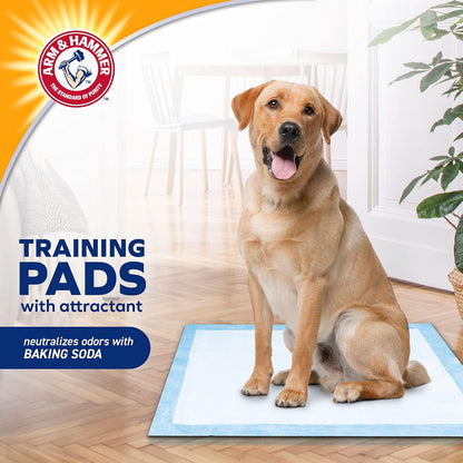 Arm & Hammer Puppy Training Pads with Attraction, Leak-Proof and Odor Control, Quilted 5-Layer Design for All Dog Breed