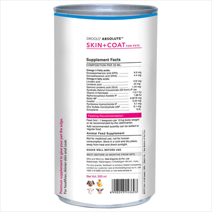 Drools Absolute Skin & Coat Syrup Supplement for Dogs