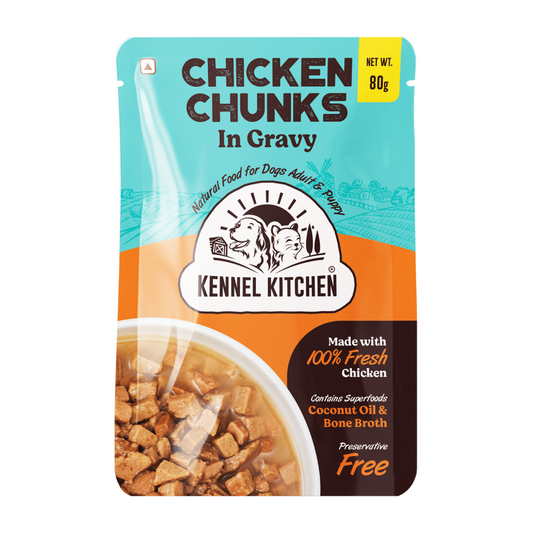 Kennel Kitchen Chicken Chunks in Gravy Wet food for Dogs (80g)