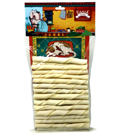 Ranch White Twisted Sticks for Dogs