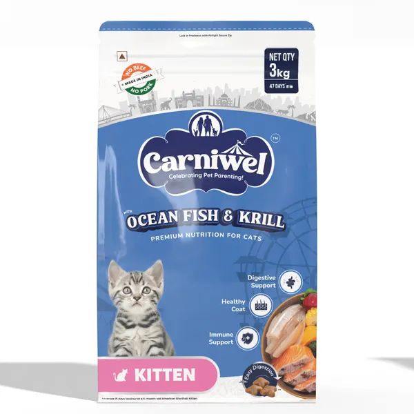 Carniwel Ocean Fish and Krill For Kitten Cat Dry Food