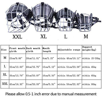 Adjustable Strap Iron Wire Muzzle For Dogs