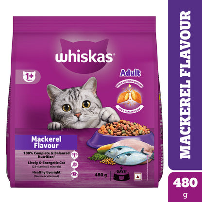 Whiskas Mackerel Flavour Adult Cat Dry Food
