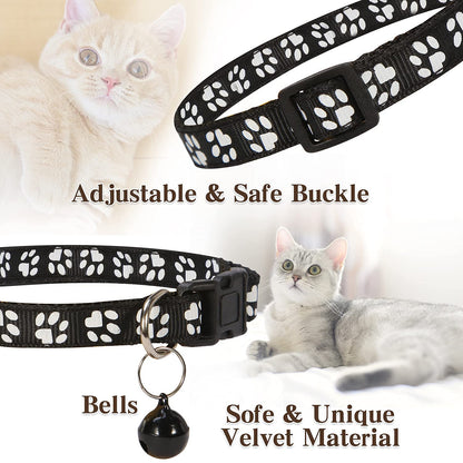 Poly Printed Collars with Bell for Dog, Puppy and Cat Collar, Small