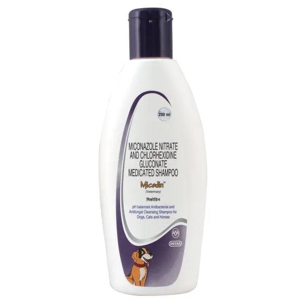 Intas Micodin Anti-fungal & Anti-bacterial Shampoo for Dogs and Cats