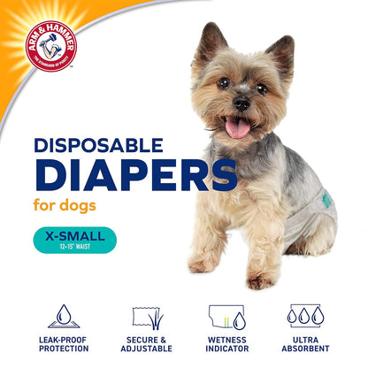 Arm & Hammer Diapers for Female Dogs, Size X-Small