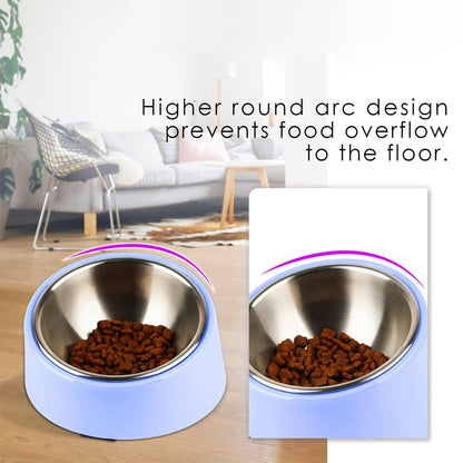Slanted Food Bowl For Dogs And Cats (Purple)