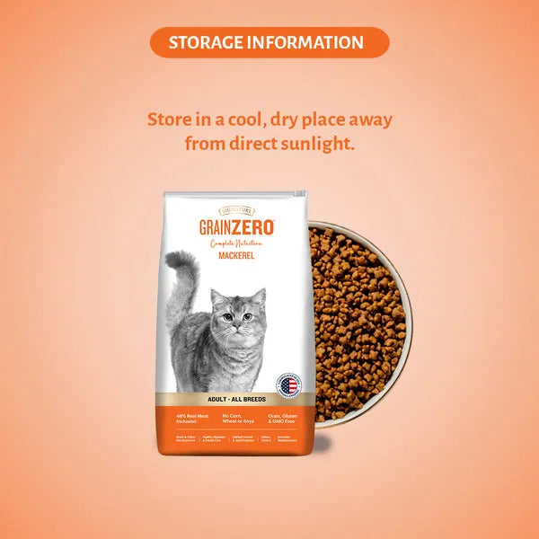 Signature Grain Zero Mackerel Adult All Breed Adult Cat Dry Food 1.2kg