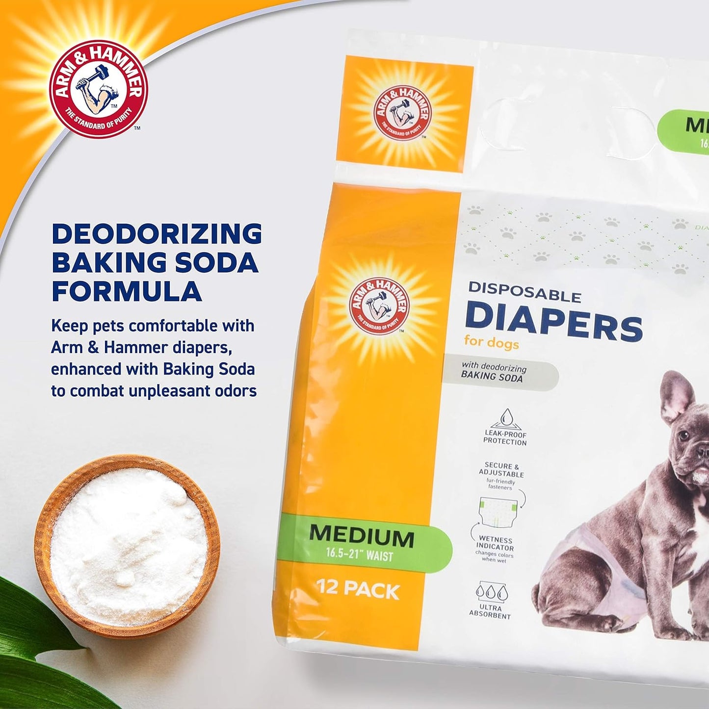 Arm & Hammer Diapers for Female Dogs, Size Medium