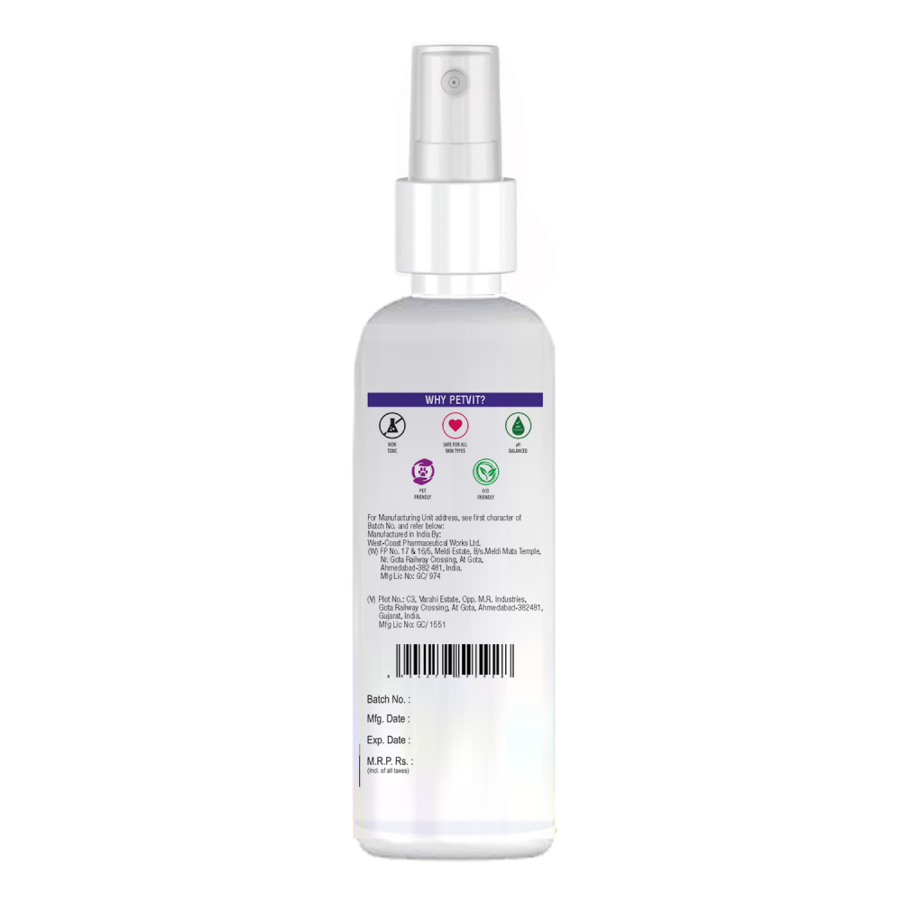 Petvit Anti Tick & Flea Spray for Dogs and Cats