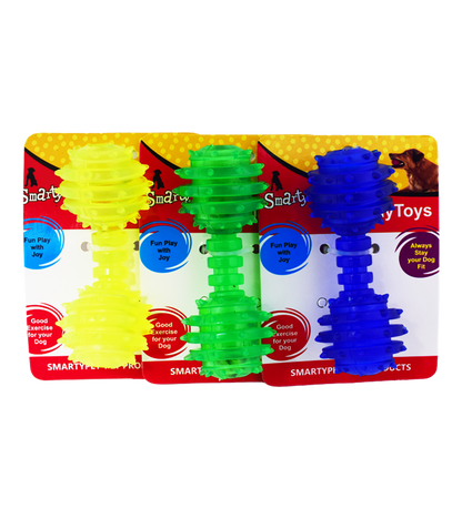 SmartyPet Dumbbell With Lines Toy For Dogs