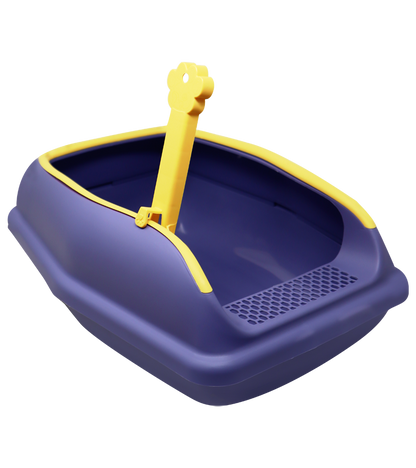 Cat Litter Tray Dual Colour with Scooper (Large)