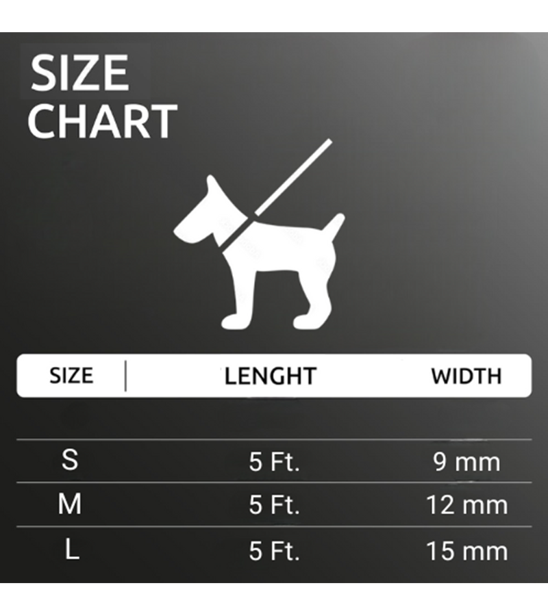 Indian Hound Heavy Duty Melange Rope Cord Leash For Dogs