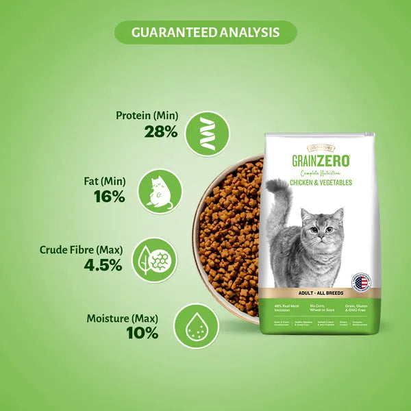 Signature Grain Zero Chicken & Vegetable Adult All Breed Adult Cat Dry Food 1.2kg