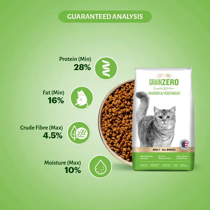 Signature Grain Zero Chicken & Vegetable Adult All Breed Adult Cat Dry Food 1.2kg