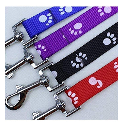Adjustable Paw Print Harness Leash Set For Puppies And Cats